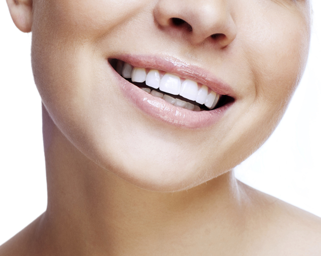 Laughing woman mouth