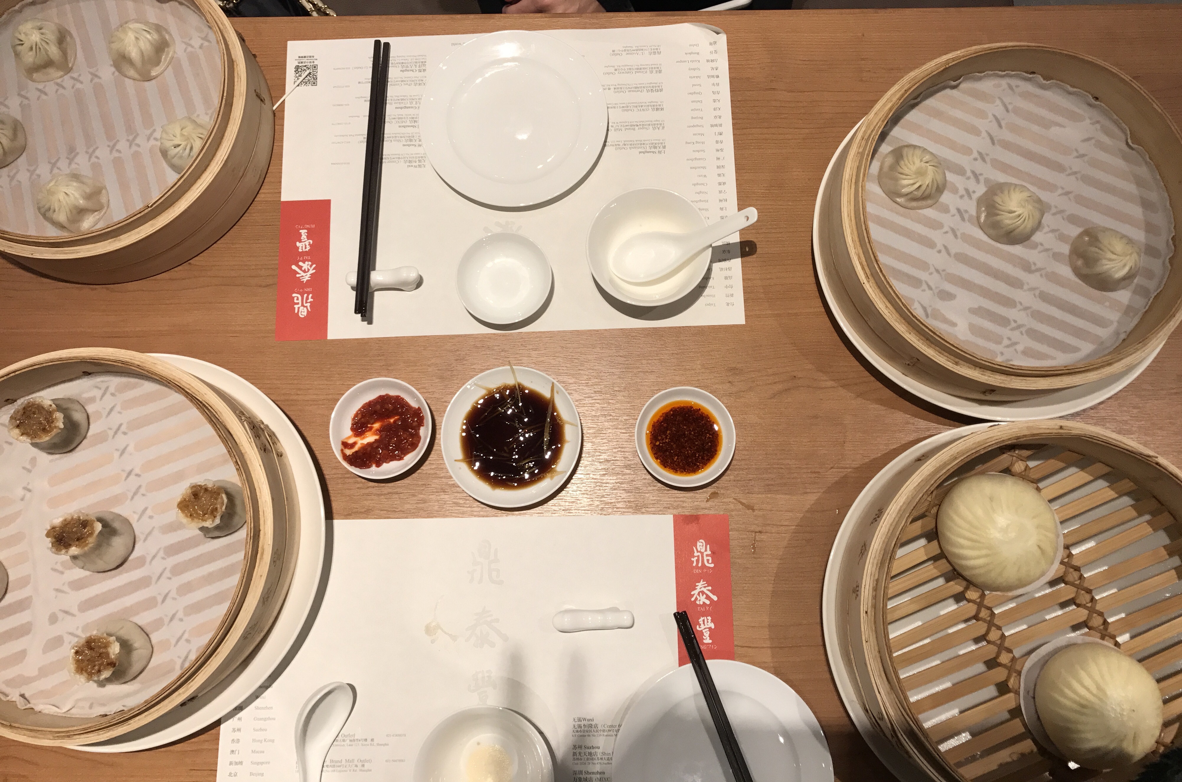 Dim sum for days at Din Tai Fung in Shanghai.