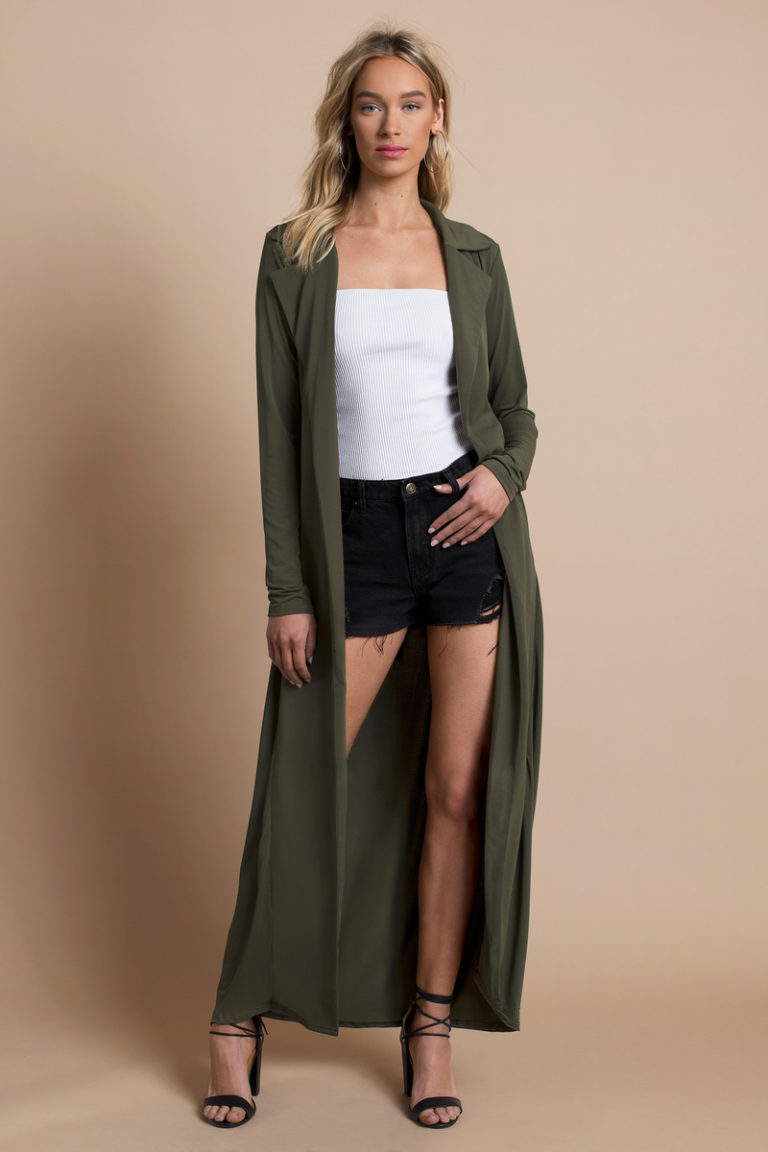 satin duster cardigan